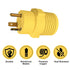 50 amp to 30 amp Rv adapter PVC 30 Amp Male (TT-30P) to 50 Amp Female (14-50R) TT-30P to 14-50R Outlet...