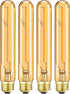 Leools E26 LED Bulb Dimmable 4W led Bulb Equal 40 Watt Light Bulb Warm White 2500K Amber Edison Bulb AC120V 350lm T10 led Bulb for Rustic Pendant,...