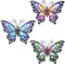 3 Pack Metal Butterfly Wall Art Outdoor Decor, Butterflies Spring Wall Sculpture Hanging Metal Wall Decorations for Garden, Patio, Fence, Yard, Li...