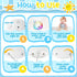 TFS TOP·FANS Baby Whale Bath Toy Infant: Light Up Fountain 6-12 Months Old Bathtub 18-24 Pool 3 4 5 7 8 9 10 15 Sprinkler Tub Water Toys Toddlers ...