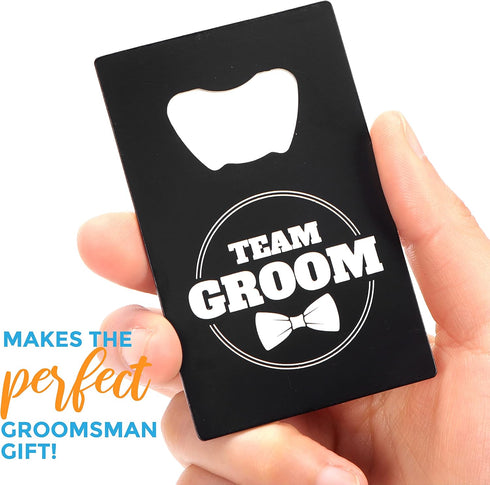 Groomsmen Bottle Openers (10 pack) Groomsman Gifts I Team Groom Gifts...