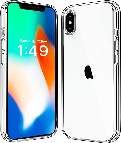 JJGoo Compatiable with iPhone X Case/iPhone Xs Case Clear, Transparent Shockproof Phone Case for iPhone X/XS, Slim Anti-Scratch Hard PC Back Prote...