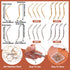 Beadthoven 40pcs Earrings Links Connectors Stainless Steel Tassel Pendants Golden Twisted Curved Connectors Bracelet Connectors Jewelry Making Fin...