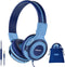SIMOLIO Kids Headphones for School Age, Wired Headsets with Microphone Volume Limiter Sharing Jack, Adjustable & Durable, Tangle-Free Foldable Ste...