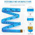 Tape Measure Body Measuring Tape 3 Pack Soft Fabric Measuring Tape for Sewing Cloth Measurement,Double Scale Tailor Ruler for Weight Loss (Blue)...