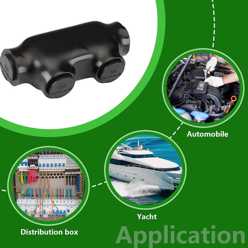 Insulated Inline Splice Connector Allen Hex Electric Connector and Cable Connector CU9AL Dual Rated for Copper and Aluminum Wire Black (3/0 AWG)...