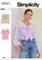 Simplicity Easy to Make Misses' Relaxed Fit Top Sewing Pattern Packet, Design Code S9921, Sizes 18-20-22-24-26, Multicolor...