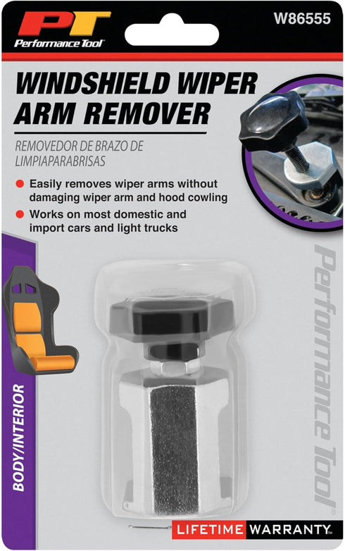 Performance Tool W86555 - Heavy Duty Wiper Arm Puller Tool for Easy Removal without Damage - Heat Treated Alloy Steel for Most Cars and Light Truc...
