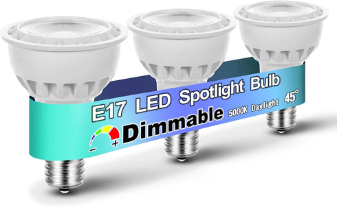 E17 LED Spotlight Bulb Dimmable 6W (60 Watt Equivalent) E17 Intermediate Base Type R14 Reflector Light Bulb for Desk Reading Cabinet Lamp Track Li...