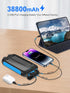 ??????4 ?????????????? Solar Power Bank -38800mAh Waterproof Portable Solar Phone Charger with LED Flashlight/Fast Charge USB C External Backup Ba...