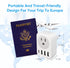 European Travel Plug Adapter, RATEA International Power Plug Adapter with 3 USB Type A, 1 Type C Outlet Adaptor Charger for US to Most of Europe E...