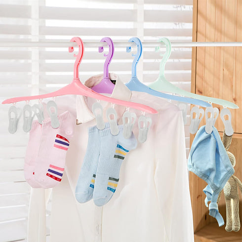 Hanger Clips 30 Pack, Multi-Purpose Hanger Clips for Hangers, White Finger Clips for Plastic Clothes Hangers, Pants Hangers Clips...