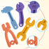 Fu Store 4 Pack Soft Silicone Teething Toys for Toddlers Infant Hammer Spanner Wrench Pliers Tools Shape Baby Teethers Relief Soothe Babies Gums S...