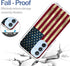 Phone Case for Galaxy A54 5G Case, Samsung A54 5G SM-A546U Case with Tempered-Glass Screen Protector, Cute Clear Flag Pattern Full Body Protective...