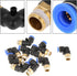 Push in Joint Pneumatic Connector, 10 pcs 8mm G1 push in anslutningar 90 Degree Male Thread Quick Fittings Push to Connect Lock Elbow Pipe L Shape...