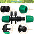 Drip Irrigation Fittings, 10 Pcs Lock Barbed Tee for 1/2 to 1/4 Inch Vinyl Tubing, Drip Line Parts 6-Way Tees Irrigation Connectors for Drip Sprin...