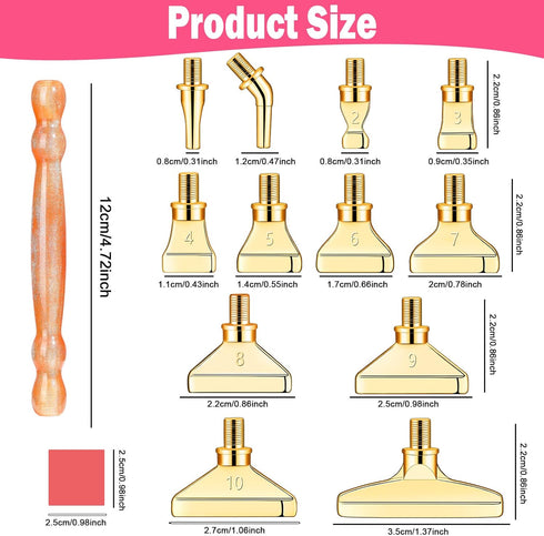 NIBESSER 21Pcs Diamond Art Painting Pen Kit 3pcs Diamond Art Pens 12 Pcs Metal Screw Thread Tips 5D Resin Painting Tools Accessories Multi Placer ...