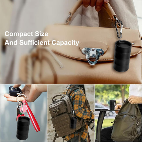 3-Tier Traveling Jewelry Holder Keychain, Backpack Jewelry Ring Keeper Keychain for Earrings, Necklaces, Wedding Ring Holder Keychain for Gym Spor...