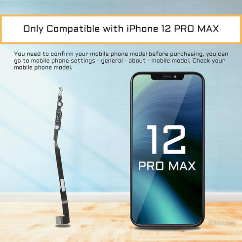 for iPhone 12 PRO MAX Bluetooth Antenna Flex Cable Replacement Signal Bluetooth Connection Flex 12PRO MAX with Repair Fix Tool 12 PROMAX A2342 A24...