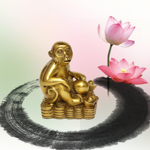 BRABUD Zodiac Brass Monkey Statue Chinese Handmade Home Decor Collectibles Figurine BS050...
