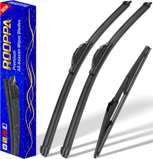 3 wipers Replacement for 2007-2015 Mazda CX-9, Windshield Wiper Blades Original Equipment Replacement - 26"/17"/14" (Set of 3) U/J HOOK...