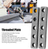 Threaded Plate, Mending Plates 2Pcs in 1 Bag 5 Holes High Accuracy Rustproof M4 Thread for Robotics Field...