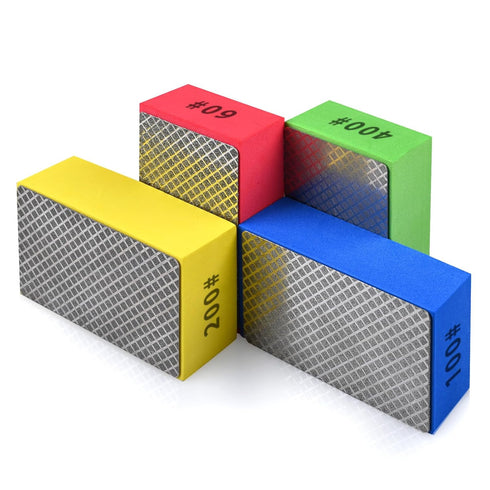 4pcs Diamond Hand Polishing Pads for Ceramic Tile Glass Grinding,Sanding Blocks Polishing 60#,100#,200#,400#...