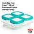 OXO Tot Baby Blocks Freezer Storage Containers Teal (4 Oz)...