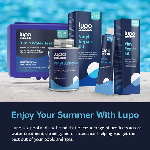 Lupo 3-in-1 Water Test Kit for Swimming Pools & Spas | Water Chemical Test Kit for pH, Total Chlorine and Total Bromine...