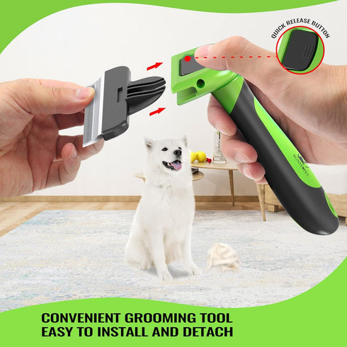 Bonve Pet Grooming Brush, Upgrade Pet Deshedding Tool for Dogs & Cats Effectively Reduces Shedding by Up to 95%, Dramatically Reduces Shedding in ...