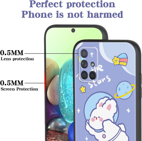 for Samsung Galaxy A71 5G Phone Case (2020) with Lanyard Strap Girls Women Anime Cute Design Soft Silicone Animation Cartoon Kawaii Cool Case Cove...