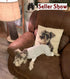 Best Gift Painting Cute Lovely Animals Pet Dog Big Eyes Black Schnauzer Cotton Linen Square Throw Waist Pillow Case Decorative Cushion Cover Pillo...