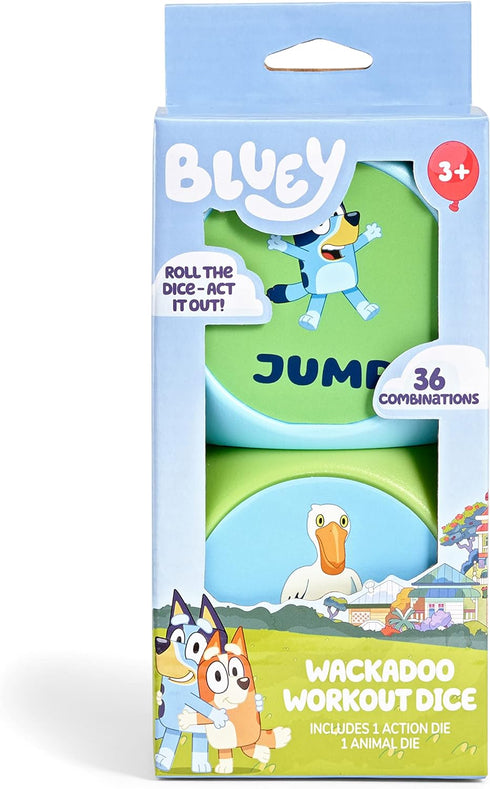 BLUEY Wackadoo Dice Imagination Act Out The Action Game | Family Game Night for All Ages | Creative and Engaging Fun for All Featuring Bluey and B...