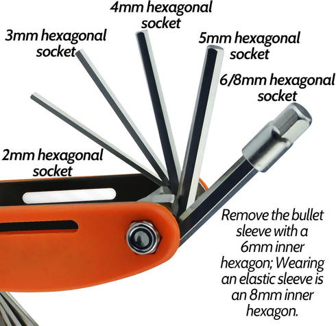 20 in 1 Bike Multitool Kit CRV Steel Multi-Function Cycling Mechanic Repair Tool Kit with 6-15mm Hexagon Bone Wrench Heavy Duty Metal Spanner...