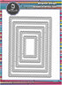 Alinacutle 5/PK-Rectangle, Scallops Border Nesting Frame Die Cut, Card Background Metal Cutting Die, Card Frame Die Set,Paper Craft Die-Cuts,DIY C...
