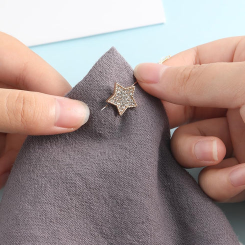 GORGECRAFT 1 Box 16Pcs Star Shaped Rhinestone Buttons Crystal Light Gold Alloy Shank Button Replacement Decorative Buttons for DIY Sewing Crafts S...