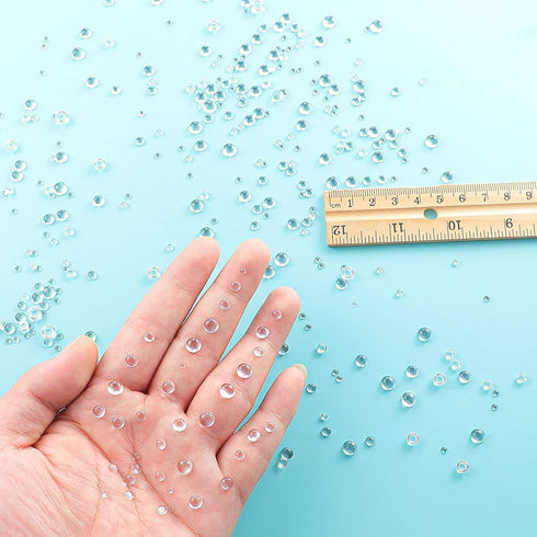 700 Pieces Clear Dewdrop Water Droplets Embellishments Dewdrop Simulation Embellishments Round Clear Waterdrop Resin Beads Scrapbooking Card with ...