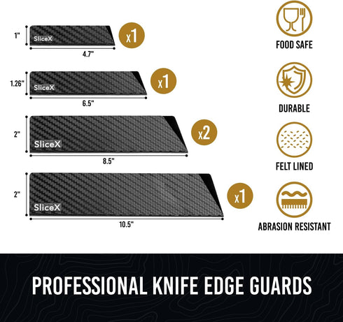 Premium Knife Sheaths for Kitchen Knives 4"-10" Sizes | Universal Knife Edge Guards Set - BPA-Free Knife Cover Guards | Non-toxic and Food Safe (5...