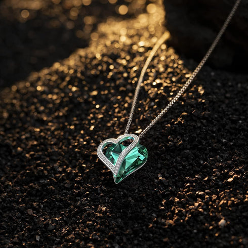 Love Heart Pendant Necklaces for Women Crystals Jewelry Gifts for Women Her Girlfriend Mother's Wife Christmas Birthday Anniversary Valentines Day...
