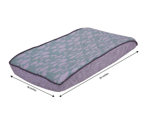 Bacati Clouds in The City Clouds Quilted Changing Pad Cover, Mint/Grey...