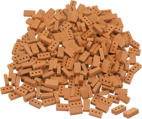 MECCANIXITY Miniature Bricks Clay Mini Wall Brick Model Brick Building Set for Model Building Dolls Pet Houses Garden Red Pack of 300 Scale 1/16 1...