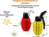 Caliber Gourmet Condiment Dispenser Set. Grenade Shape for BBQ Grill, Camping & Picnics, Ketchup Mustard Bundle Set, Red & Yellow, Home & Kitchen,...