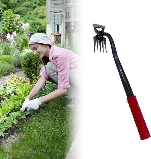 5 Teeth Portable Manganese Steel Quenching Weeding Artifact Uprooting Weeding Tool,Weed Puller with M-Shape Household Vegetable Garden Shovel for ...