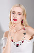 Firstmeet 2 Layer Statement red and black Beads Long Necklace...