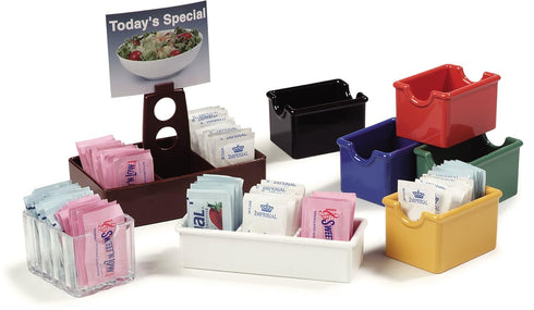 Carlisle FoodService Products Sugar Caddy for Kitchens, Plastic, 20 Packets, Black, Small...