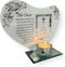 Her Smile - Inspirational Poem, Candle and Photo Holder Glass Memorial Plaque...