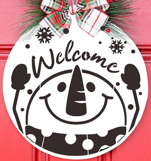 Christmas Stencils for Painting on Wood Shirts Holiday Cookie, 11Pcs 12 inch Reusable Christmas Paint Stencil for Door Hanger Merry Christmas Temp...