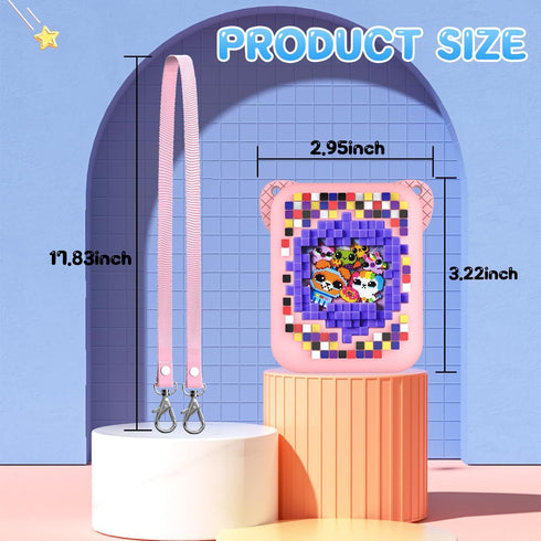 Silicone Case for Bitzee Interactive Toy Digital Pet Case, Kids Protective Cover Pink Skin Sleeve with Lanyard for Bitzee Virtual Electronic Pets ...