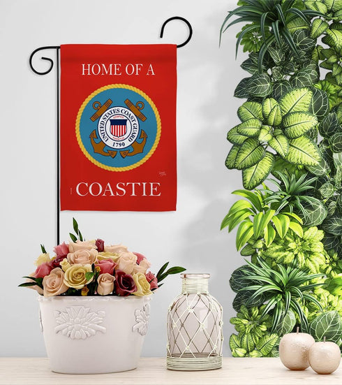 Breeze Decor Home of Coastie Garden Flag Armed Forces Coast Guard USCG Semper Paratus United State American Military Veteran Retire Official House...