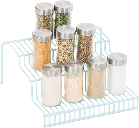 Smart Design 3-Tier Spice Rack - Steel Metal Wire - Rust Resistant - Cupboard, Jars, Cans, Seasonings Holder, Cabinet Shelf Organizer, Countertop ...